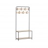 Rebecca Mobili Kledinghanger Schoenenkast met 2 Planken 7 Haken MDF Metal voor Entree