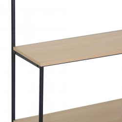 Rebecca Mobili Kleiderbügel Schuhschrank mit 2 Ablagen 7 Haken MDF Metall für Eingang