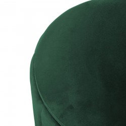 Rebecca Mobili Set 2 Pouf Velluto Puff Contenitori Verde Sgabelli Imbottiti