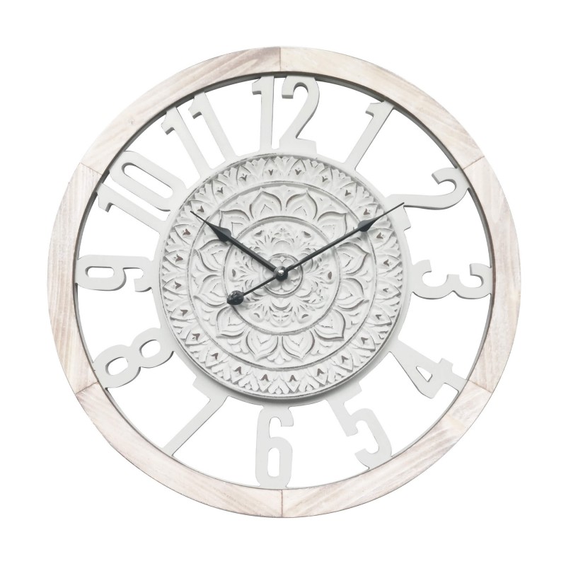 Rebecca Mobili Orologio Da Muro Retro MDF Bianco per Salotto Cucina