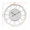 Rebecca Mobili Reloj de Pared Retro MDF Blanco para Salón Cocina