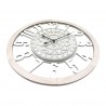 Rebecca Mobili White Retro Wall Clock MDF for Living Room Kitchen