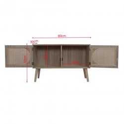 Rebecca Mobili Credenza per Ingresso Mobile Scandinavo con 2 Ante in Legno Marrone