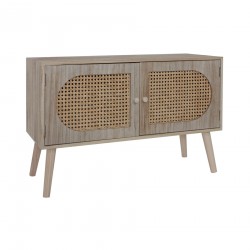 Rebecca Mobili Meuble d'Entrée Scandinave avec 2 Portes en Bois Marron