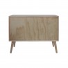 Rebecca Mobili Lage TV-standaard Multifunctioneel Dressoir met 2 Wit Bruine Houten Deuren