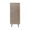 Rebecca Mobili Narrow Cabinet with 4 Drawers Natural Wood Multipurpose