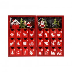 Rebecca Mobili Fillable Advent Calendar with Drawers and Red Wood Lights Gift Ideas