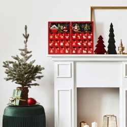 Rebecca Mobili Fillable Advent Calendar with Drawers and Red Wood Lights Gift Ideas