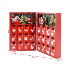 Rebecca Mobili Fillable Advent Calendar with Drawers and Red Wood Lights Gift Ideas