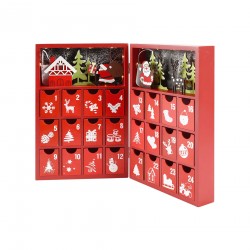 Rebecca Mobili Fillable Advent Calendar with Drawers and Red Wood Lights Gift Ideas