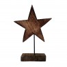 Rebecca Mobili Wood Star Brown with Stand Christmas Decoration