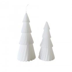 Rebecca Mobili Ensemble de 2 Bougies de Noël Blanches en Cire de Soja Idée Cadeau