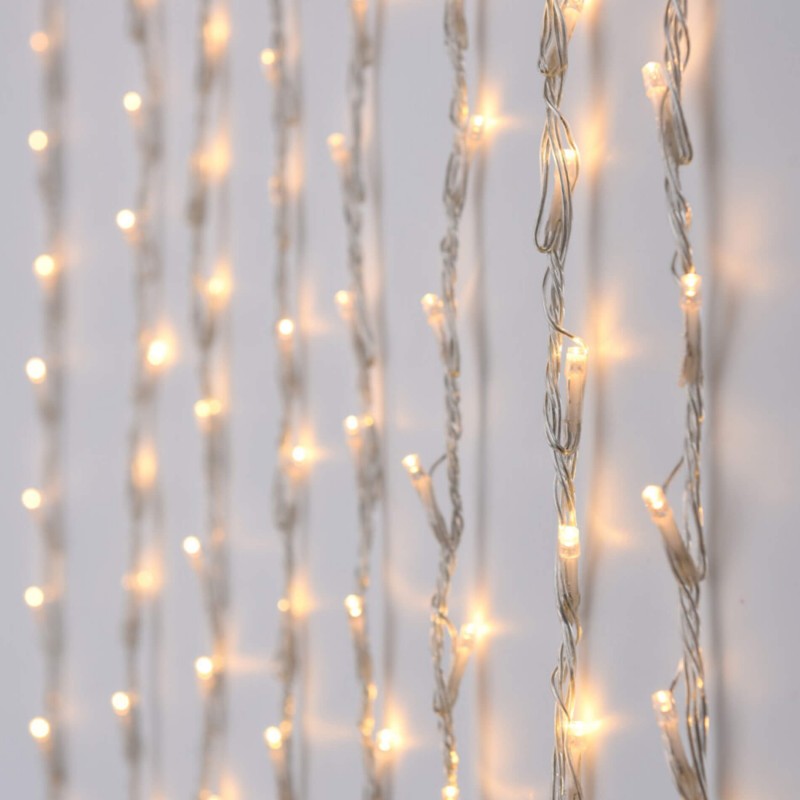 Rebecca Mobili Light Cascade String Lights 220 Warm White LEDs Christmas Decor for Home Outdoor