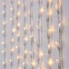 Rebecca Mobili Cascata Luminosa Stringa di Luci 220 led Bianco Caldo Deco Natale per Casa Esterno