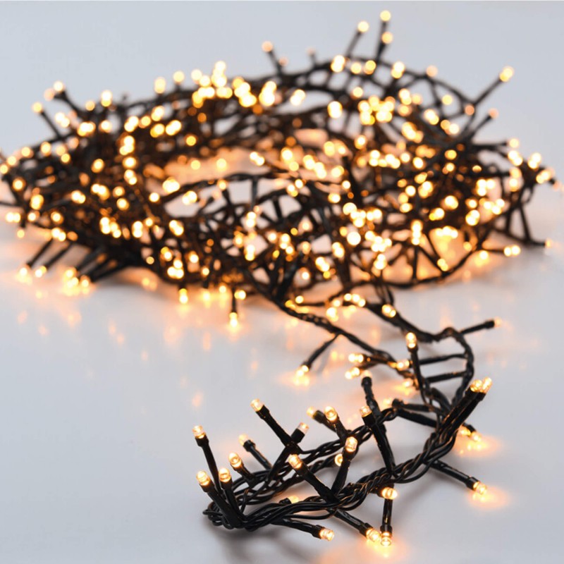 Rebecca Mobili Christmas Tree Lights 20 mt 1000 Warm White LEDs with 8 Functions for Home Outdoor