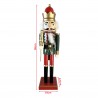 Rebecca Mobili Christmas Nutcracker Decorative Figurine Wood 38 cm with Red Crown