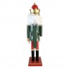 Rebecca Mobili Christmas Nutcracker Decorative Figurine Wood 38 cm with Red Crown