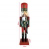 Rebecca Mobili Nutcracker Soldier Christmas Decoration in Wood 38 cm Red Hat