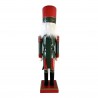 Rebecca Mobili Nutcracker Soldier Christmas Decoration in Wood 38 cm Red Hat