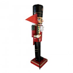 Rebecca Mobili Decorative Nutcracker Large Christmas Soldier with Black Hat