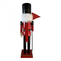 Rebecca Mobili Decorative Nutcracker Large Christmas Soldier with Black Hat