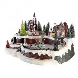 Rebecca Mobili Christmas Village with Movement and Lights Christmas Carol Gift Idea