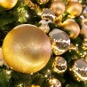 Rebecca Mobili Decorative Christmas Tree Baubles 34 pcs Gold Color Glass