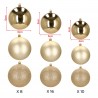 Rebecca Mobili Decorative Christmas Tree Baubles 34 pcs Gold Color Glass