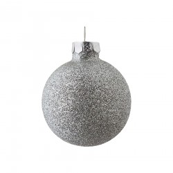 Rebecca Mobili Weihnachtsbaumkugeln Ornamente 34 Stück Grau Silber Glas