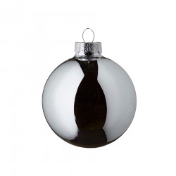 Rebecca Mobili Weihnachtsbaumkugeln Ornamente 34 Stück Grau Silber Glas