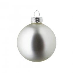 Rebecca Mobili Weihnachtsbaumkugeln Ornamente 34 Stück Grau Silber Glas