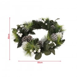 Rebecca Mobili Christmas Garland Christmas Wreath Plastic Green White Gift Idea