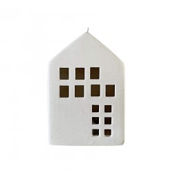 Rebecca Mobili Christmas House with Lights Ceramic Christmas Decoration White Gift Idea