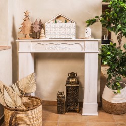 Rebecca Mobili Weißer Holz-Adventskalender mit 24 Schubladen und Lichtern Geschenkideen