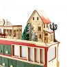 Rebecca Mobili Wooden Train-Shaped Advent Calendar with 24 Drawers and Lights Gift Idea