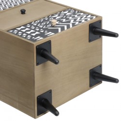 Rebecca Mobili Bathroom Chest of Drawers with 4 Drawers Wood Metal Industrial Style