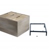 Rebecca Mobili Table de Chevet de Style Scandinave avec 3 Tiroirs en Bois Compact