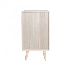 Rebecca Mobili Tall and Slim Wooden Bedside Table with 3 Drawers