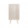 Rebecca Mobili Tall and Slim Wooden Bedside Table with 3 Drawers