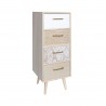 Rebecca Mobili Slim Wooden Chest of Drawers with 4 Drawers Boho Style