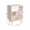 Rebecca Mobili Meuble Commode Polyvalent en Bois Clair avec 5 Tiroirs