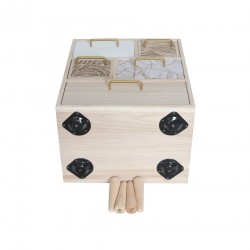 Rebecca Mobili Multipurpose Chest of Drawers Light Wood with 5 Drawers