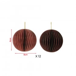 Rebecca Mobili Décorations pour Sapin de Noël Pendentifs Décoratifs 12 pcs Ø 8 cm