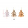 Rebecca Mobili Christmas Tree Shaped Hanging Ornaments 12 pcs in Paper