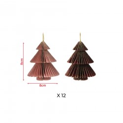 Rebecca Mobili Decoraciones Colgantes en Forma de Árbol 12 uds en Papel