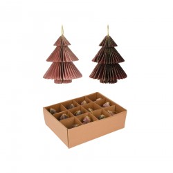 Rebecca Mobili Addobbi a Forma di Albero Pendenti Decorativi 12 pz in Carta