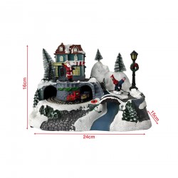 Rebecca Mobili Christmas Village with Lights and Movement Christmas Decor