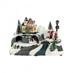 Rebecca Mobili Christmas Scene with Moving Nativity Village Gift Idea