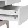 Rebecca Mobili Bedside Table 2 Drawers Multipurpose White MDF Scandinavian Style