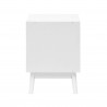 Rebecca Mobili Table de Chevet 2 Tiroirs Polyvalente Blanc MDF Style Scandinave